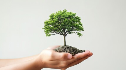 Tree plant in hand 