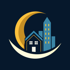       House logo vector art illustration.
