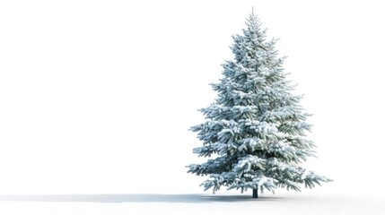 Fototapeta premium Isolated White Background Christmas Tree
