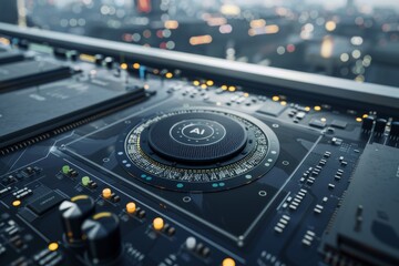 Obraz premium High Tech Circuit Board Representing Modern Technology and Digital Connections