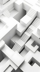 Striking Geometric Abstraction:Angular Architectural Forms Layered in Stark Minimalist Design