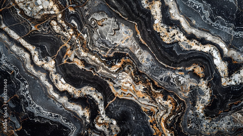 Aufkleber mesmerizing polished granite with intricate patterns showcasing nature s