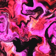 Abstract Digital Painting Liquid Fluid Wavy Marble Seamless Textile Pattern Batik Background