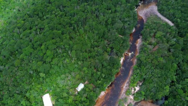 amazing view of churun river and angel falls