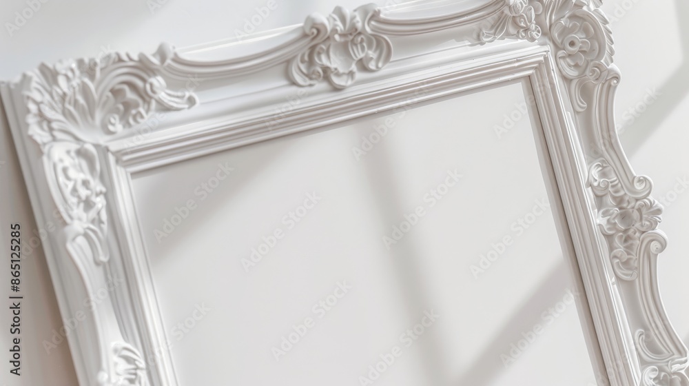 Aufkleber frame at an angle on white background with clipping path