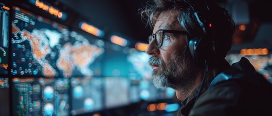 the flight controller monitors the flight plan of the aircraft on the monitor screen