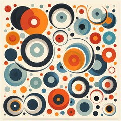 Retro Abstract Circle Pattern Design