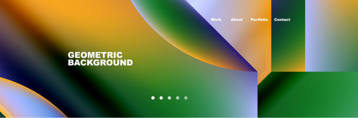 Colorful gradients with abstract geometric shapes. Vector Illustration For Wallpaper, Banner, Background, Card, Book Illustration, landing page