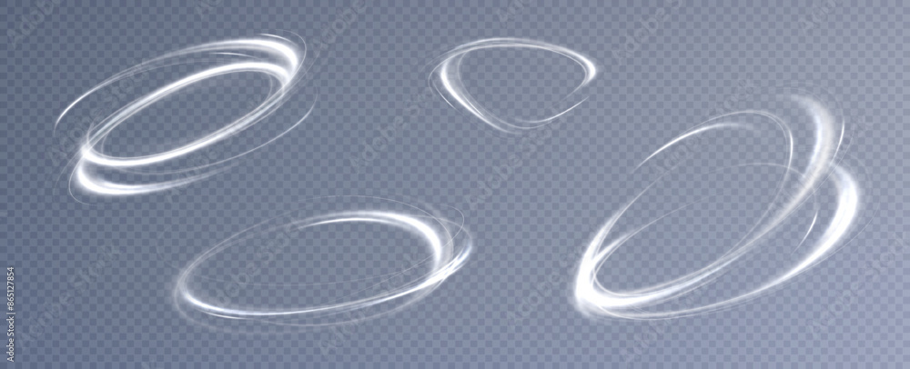 Poster light white twirl. curve light effect of white line. glowing white spiral. the effect of high-speed 