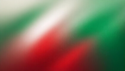 Italian flag colors, texture with gradient and grain, abstract background banner for product presentation with copy space, red white green