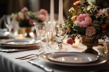 Lovely wedding decorations happiest couple day holiday illustration made with Generative AI tools