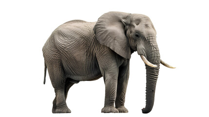 Obraz premium Elephant PNG. African elephant looking into the camera isolated. African bush elephant PNG. African forest elephant PNG. Asian elephant PNG. African wildlife