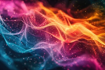 Fototapeta premium Abstract colorfur background digital wave cyber surface diodes