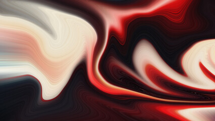 4K Abstract gorgeous background with flowing red colored marble.a background with a smooth texture. Abstract colorful pattern created by flowing fluid.