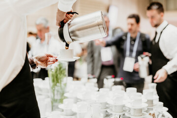 Coffee break at conference meeting. Business and entrepreneurship concept.