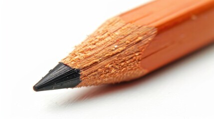 Macro image of pencil against white backdrop