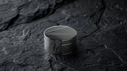 Luxurious Silver Skincare Elixir A Glimpse of Beauty and Sophistication on a Dark Canvas