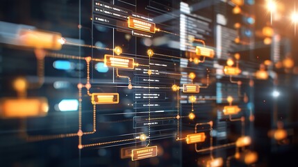 Software development flowchart diagram showing branching merging pull request commit master development and release version process workflow for business Distributed version control Gi : Generative AI
