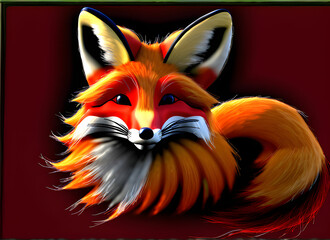 Obraz premium 붉은여우 generative ai