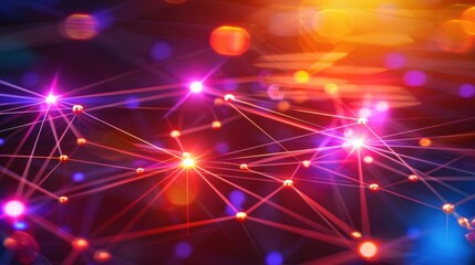 Abstract Network Connections with Bright Lights