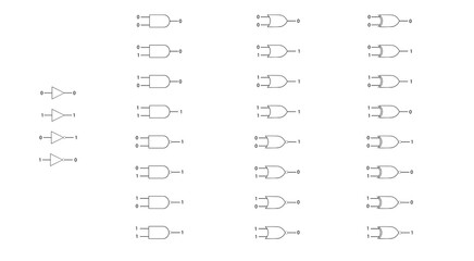 logic gate icon on the white background