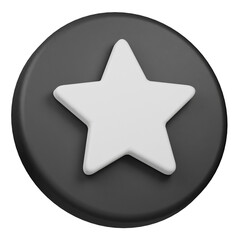 favorite 3d icon isolated on the transparent background