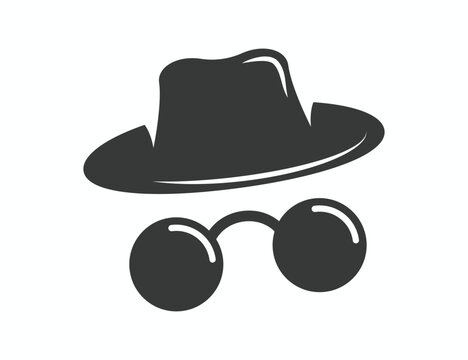 Secret spy icon vector silhouette icon