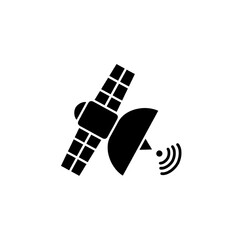 Obraz premium flat satellite, broadcast, radar, receiver, icon, illustration symbol sign, logo template, vector, eps 10