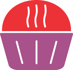 Cream Muffin Vector Icon