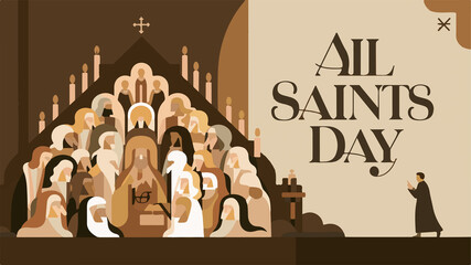 all saint's day modern abstract poster