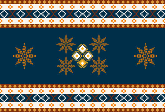 abstract Traditional geometric ethnic fabric pattern ornate elements with ethnic patterns design for textiles, rugs, clothing, sarong, scarf, batik, wrap, embroidery, print, curtain, carpet