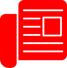 Obraz premium Newspaper Vector Icon