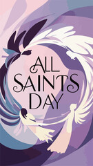 all saint's day modern abstract poster