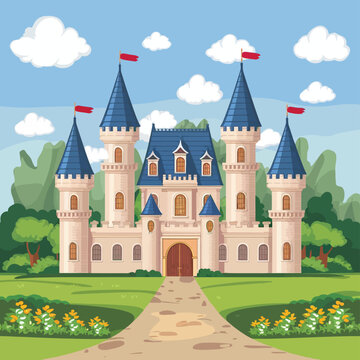 classic castle background with all the luxury