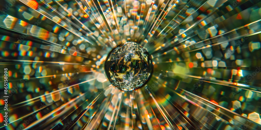 Poster abstract illustration of singularity concept. origin of life. space and science. background image. c