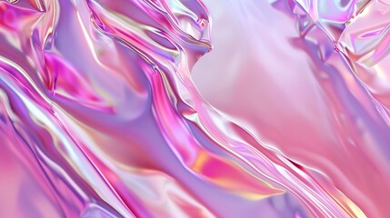 Fototapeta premium Metallic holographic background pink Iridescent background Holographic Abstract lilac colors backdrop Holographic Foil Backdrop Trendy creative gradient : Generative AI