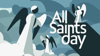 all saint's day modern abstract poster