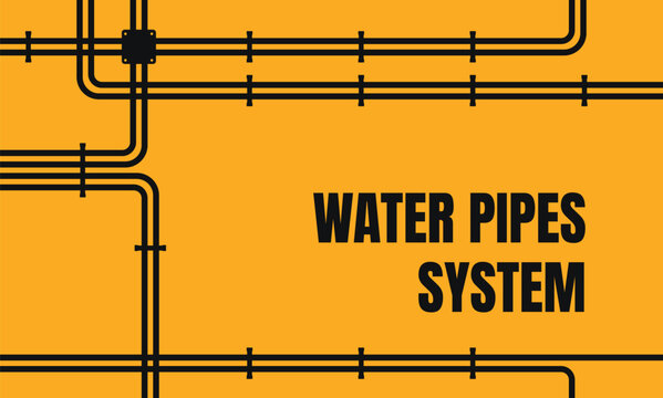 Plumbing and water pipes system background