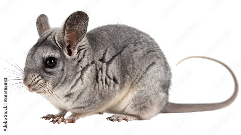 Poster 2. create a high-resolution image of a chinchilla highlighting its soft fur and small size, with a t