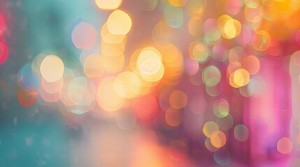 Obraz premium Soft focus lights in a dreamy pastel palette