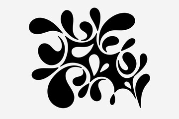 Splash, water, smooth lines. Stylized abstract image Vector graphics