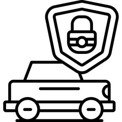 Obraz premium Car Anti Theft System Icon