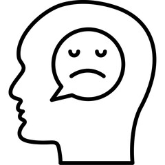 Negative Thinking Icon