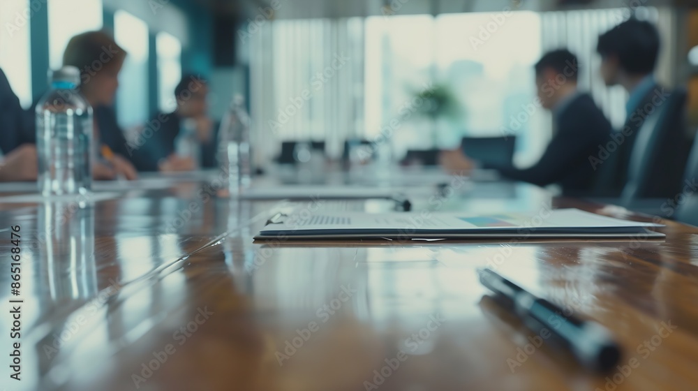 Poster business people discussion or networking at meeting in boardroom with b2b sharing idea or planning p