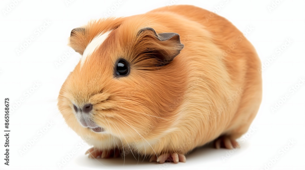 Poster 2. create a high-resolution image of a guinea pig showcasing its cute features and furry coat, with 