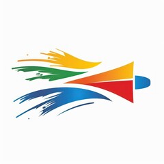 Obraz premium Abstract Colorful Megaphone Logo