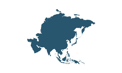Map of Asia isolated modern colorful style. for website layouts, background, education, precise, customizable, Travel worldwide, map silhouette backdrop, earth geography, political, reports. 