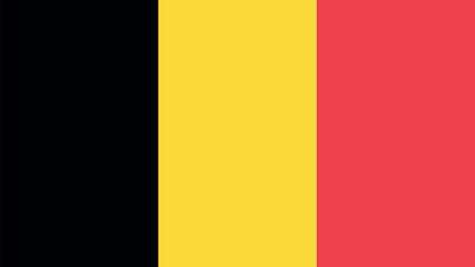Fototapeta premium Vector flag of Belgium. Illustration eps10.