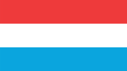 Fototapeta premium Vector flag of Luxembourg. Illustration eps10.