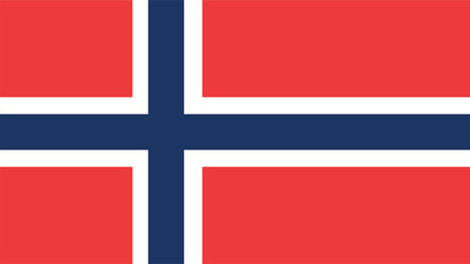 Obraz premium Vector flag of Norway. Illustration eps10.